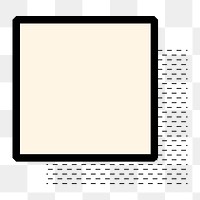 Shadowed square png shape, transparent background