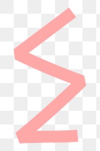 Pink zigzag line png, transparent background