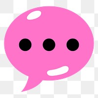 Png pink message icon, transparent background