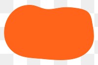 Png orange blob shape, transparent background