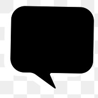 Png curved speech bubble, transparent background