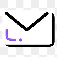 Mail envelope png sticker, transparent background