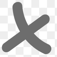X symbol png, transparent background