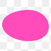 Png hot pink oval, transparent background