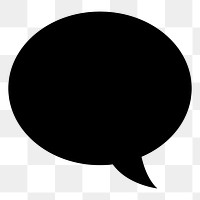 Png black speech bubble, transparent background