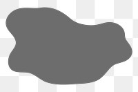 Png gray blob shape, transparent background