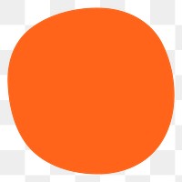 Orange circle png, transparent background