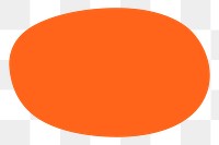 Orange oval png, transparent background