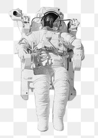 Floating astronaut png, space image, transparent background