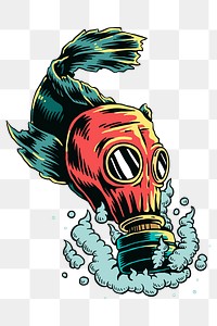 Cool gas mask png element, transparent background