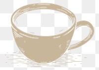 Beige coffee cup png element, transparent background