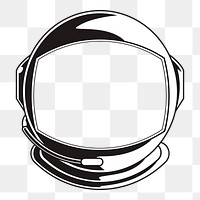 Astronaut helmet png element, transparent background
