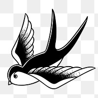 Bird png element, transparent background