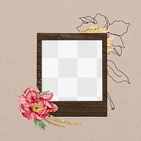 Png Instant photo frame mockup, transparent design