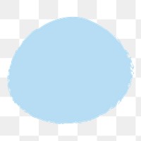 Blue circle shape png, transparent background