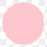 Pink circle shape png, transparent background