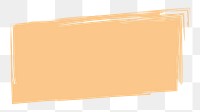 Orange rectangle shape png, transparent background