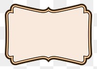 Pastel orange badge png, transparent background