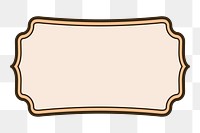 Pastel orange badge png, transparent background