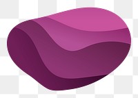 Purple organic shape png, transparent background