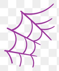 Purple spider web png, transparent background