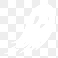 White ghost png, Halloween illustration, transparent background