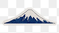 Hokusai's Mount Fuji png sticker, transparent background, remixed by rawpixel.