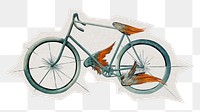 Aesthetic bicycle png sticker, transparent background, remixed by rawpixel.