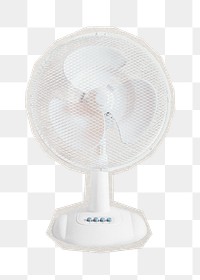 Electric fan png sticker, paper cut on transparent background