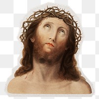 Aesthetic Christ png sticker, paper cut on transparent background. Remixed by rawpixel.