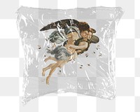 Sandro Botticelli's angels png sticker, plastic wrap transparent background. Remixed by rawpixel.