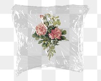 Vintage roses png sticker, plastic wrap transparent background. Remixed by rawpixel.