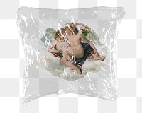 Angels png sticker, plastic wrap transparent background. Remixed by rawpixel.