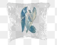 Aesthetic angel png sticker, plastic wrap transparent background. Remixed by rawpixel.