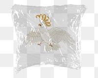 Cockatoo bird png sticker, plastic wrap transparent background. Remixed by rawpixel.