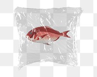 Sea bream fish png sticker, plastic wrap transparent background. Remixed by rawpixel.