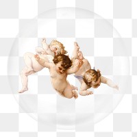 Cherubs png sticker bubble design transparent background. Remixed by rawpixel.