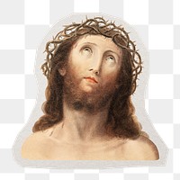 Jesus Christ png sticker, transparent background, remixed by rawpixel.