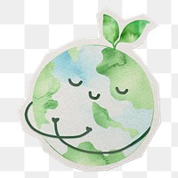 Eco-friendly png sticker, paper cut on transparent background