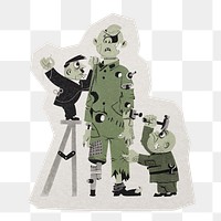 Political puppet png sticker, paper cut on transparent background