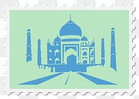 Taj Mahal  Stamp png illustration, transparent background. Free public domain CC0 image.