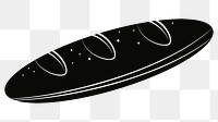 Baguette png illustration, transparent background. Free public domain CC0 image.