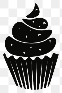 Cupcake bakery png illustration, transparent background. Free public domain CC0 image.