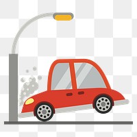 Car crash png illustration, transparent background. Free public domain CC0 image.