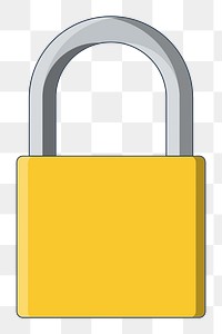 Padlock png illustration, transparent background. Free public domain CC0 image.