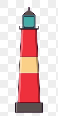 Lighthouse png illustration, transparent background. Free public domain CC0 image.