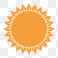 Sun png illustration, transparent background. Free public domain CC0 image.