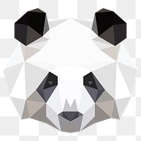 Geometric bear png illustration, transparent background. Free public domain CC0 image.