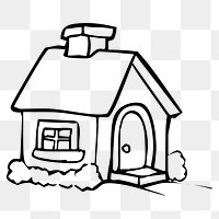 Little house png illustration, transparent background. Free public domain CC0 image.