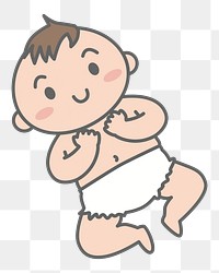 Baby png illustration, transparent background. Free public domain CC0 image.